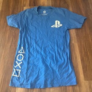 Ripple Junction Blue PlayStation Logo T-Shirt